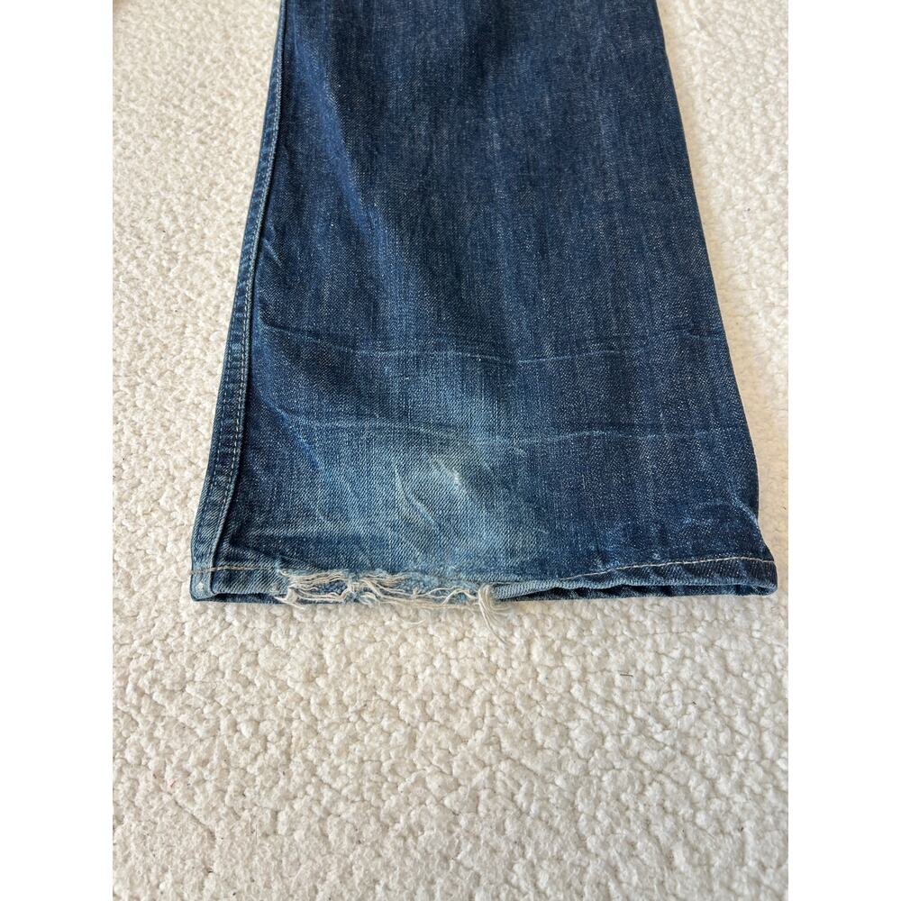 Banana Republic Men's Boot Cut Jeans 35W/32L Dark Wash Denim Distressed - Picture 6 of 10